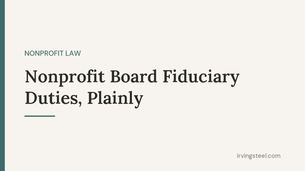 Board members reviewing financial documents, illustrating nonprofit fiduciary duties